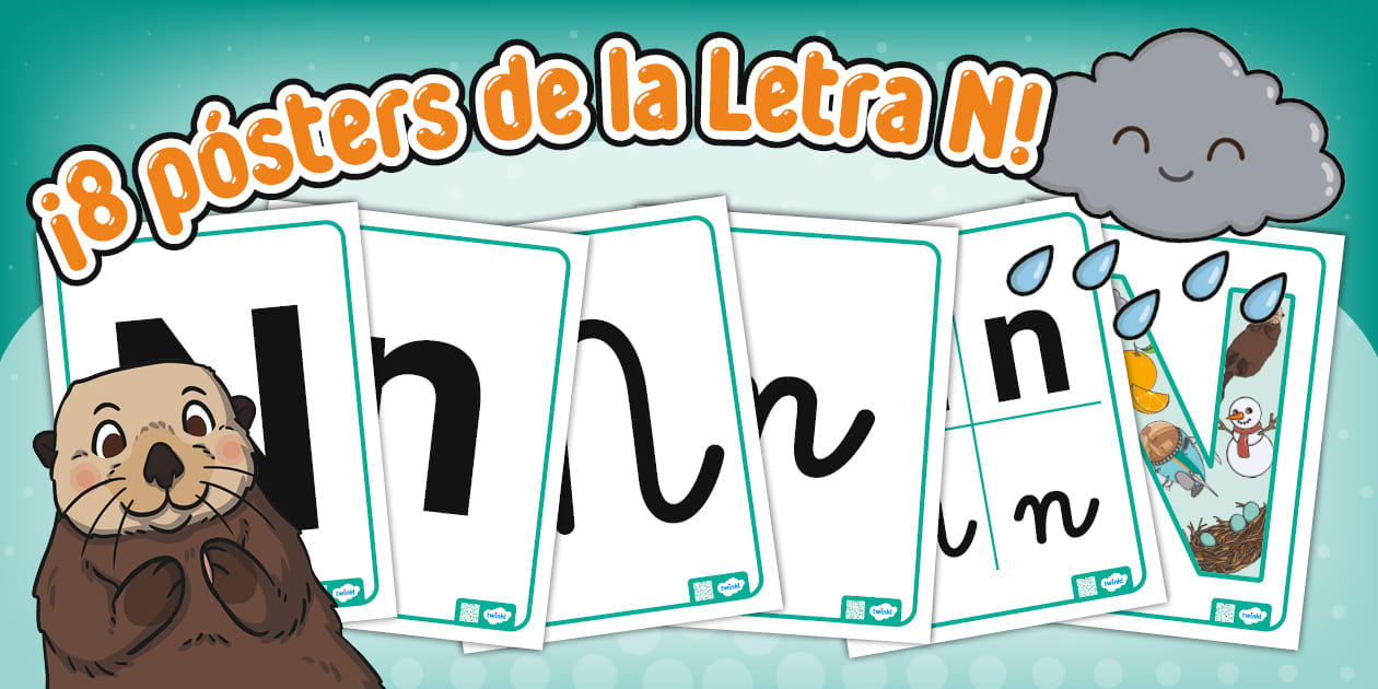 Póster Letra N | 1° Básico | Lenguaje y Comunicación
