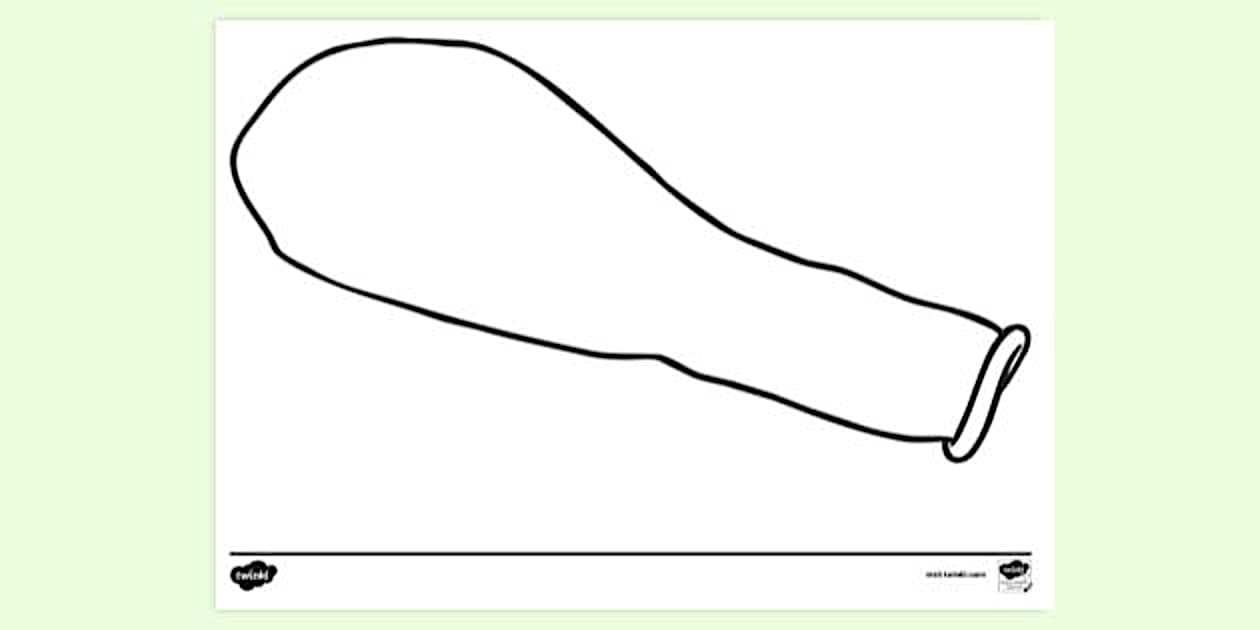 Deflated Balloon Colouring Sheet | Colouring Sheet