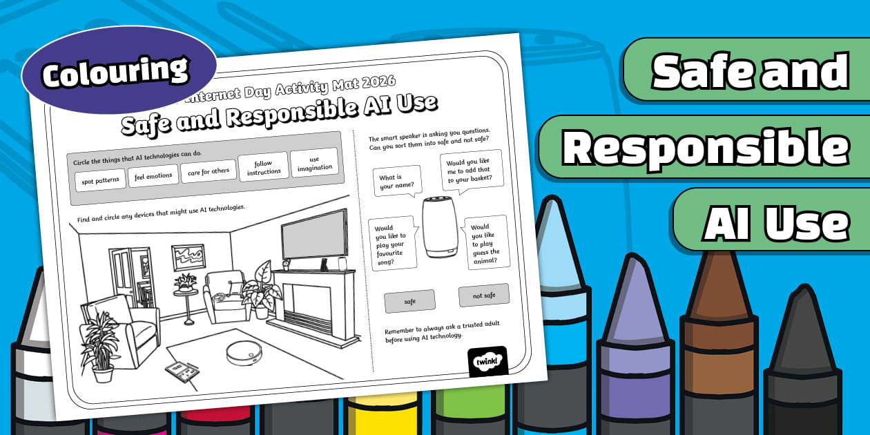 KS1 Safe and Responsible AI Use Activity Mat