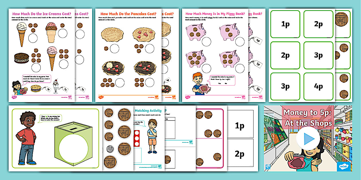 👉 Money to 5p Maths Activity Pack (teacher made) - Twinkl