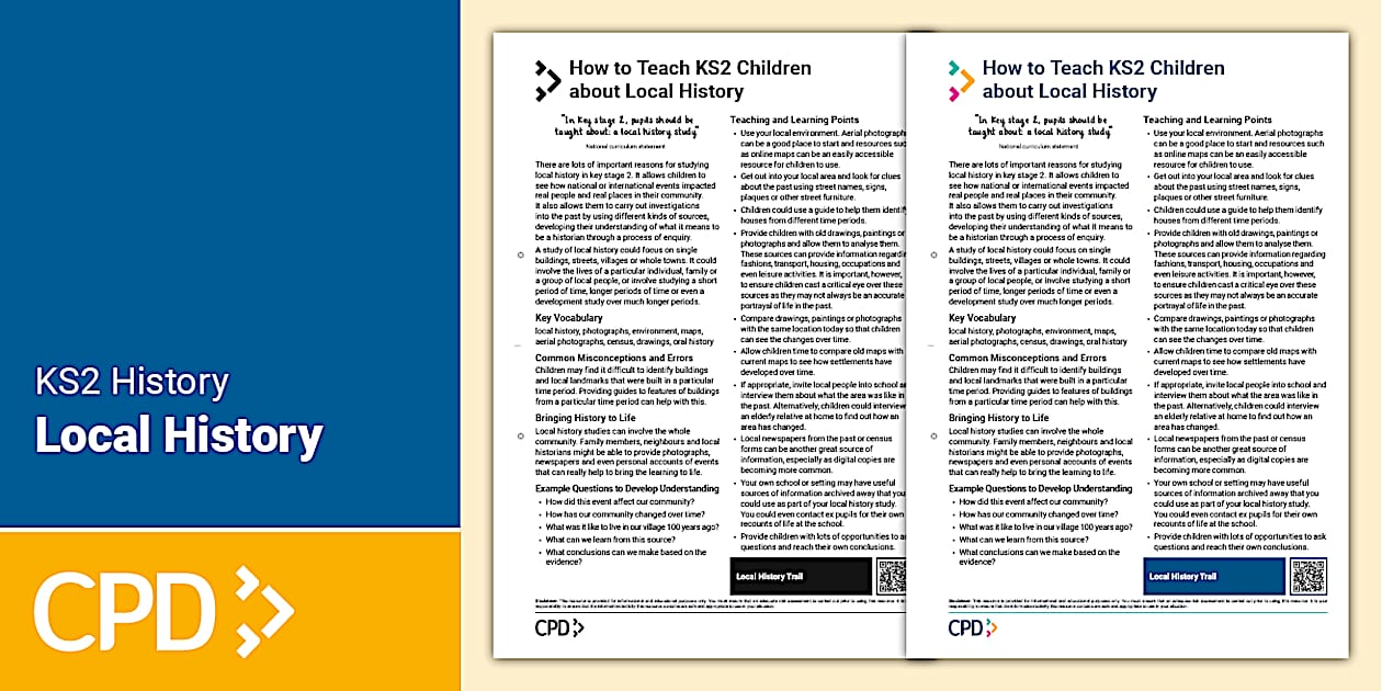 How to Teach KS2 Children about Local History CPD - Twinkl