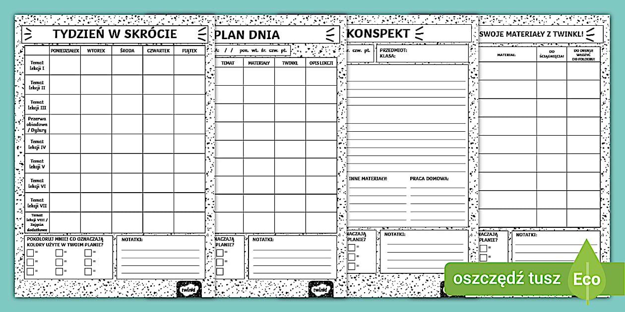 Plan lekcji | Szablony planów lekcji dla nauczycieli