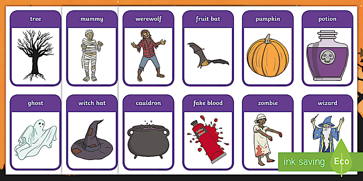 Halloween Aistear Flashcards