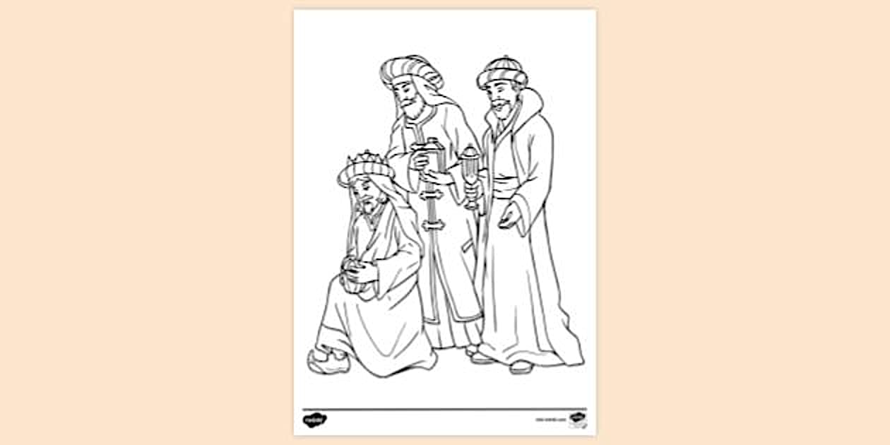 3 Wise Men Colouring Page Colouring Sheets Twinkl