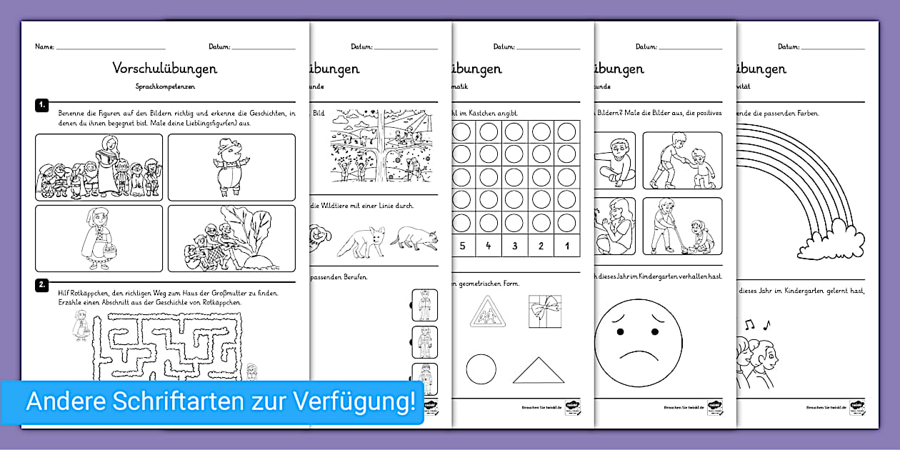 Fit für die Grundschule – Vorschulübungen - Twinkl
