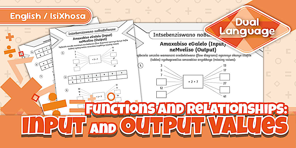 Gr 7 Maths-Functions&Relationship:Input&Output Value-Xho/Eng