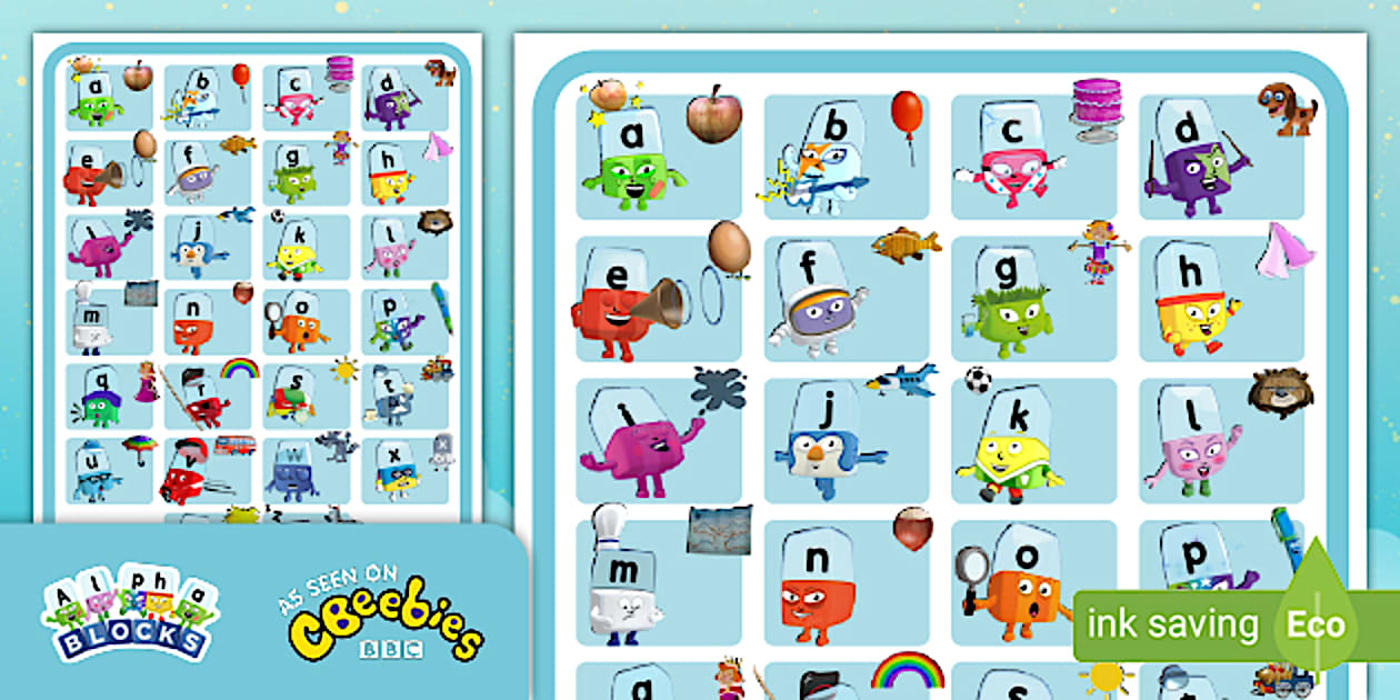 Alphablocks Alphabet Poster (teacher made) Twinkl