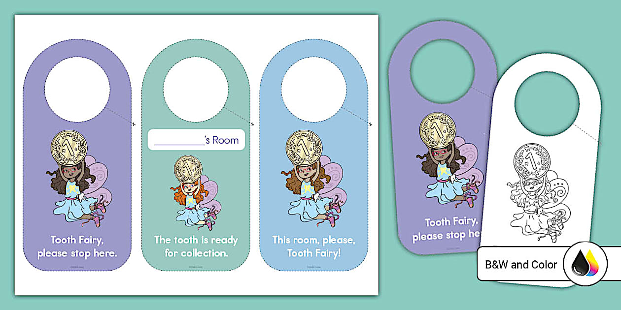 Personalised Wooden Tooth Fairy Door Hanger