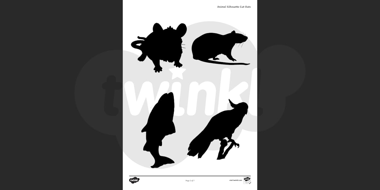 animal silhouette templates
