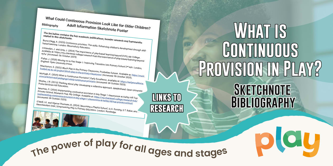Continuous Provision Older Children Sketchnote Bibliography