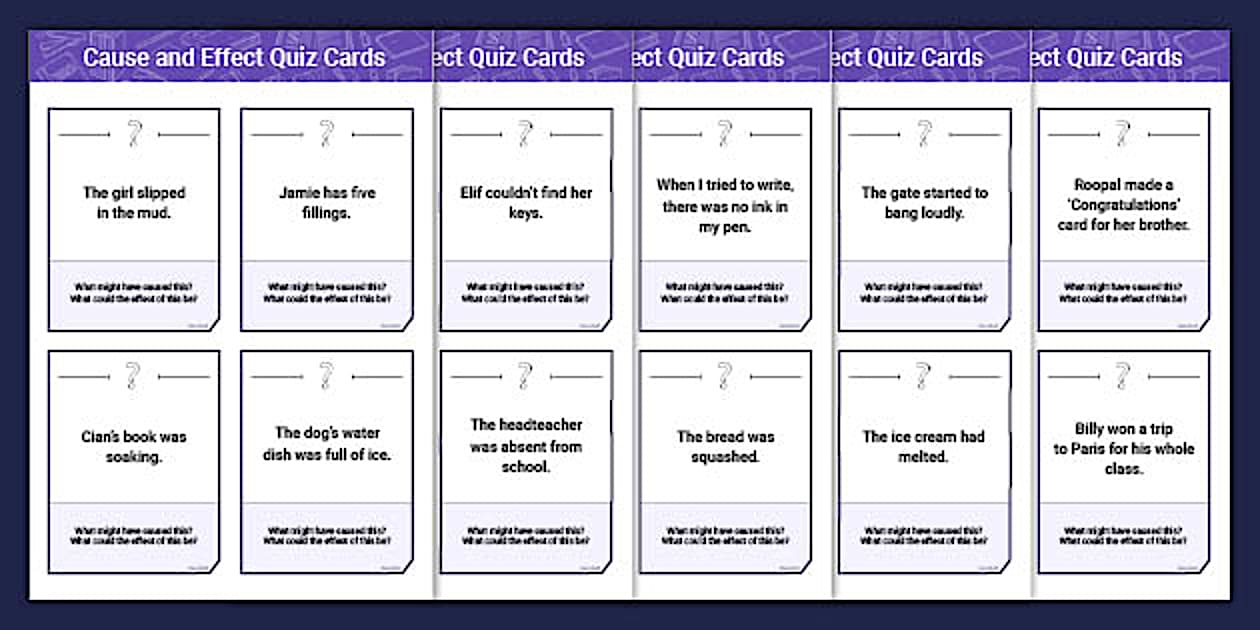 Reinforcing Cause and Effect: Guided Reading Task Cards
