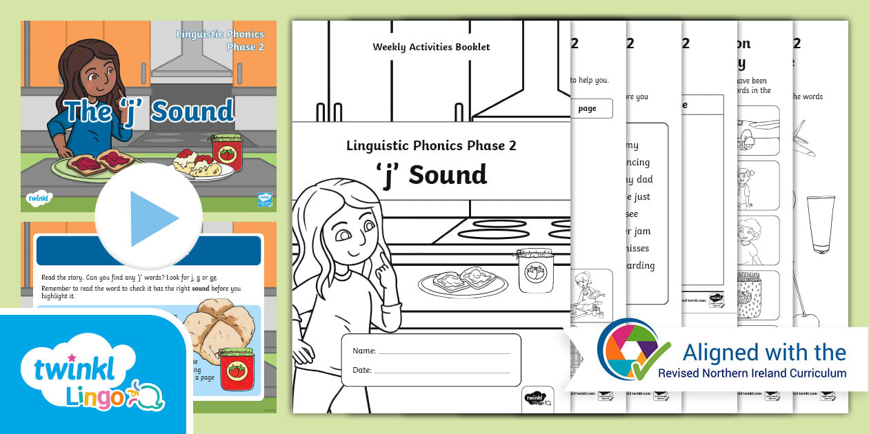 Northern Ireland Linguistic Phonics Phase 2 'j' Sound Weekly Activities ...