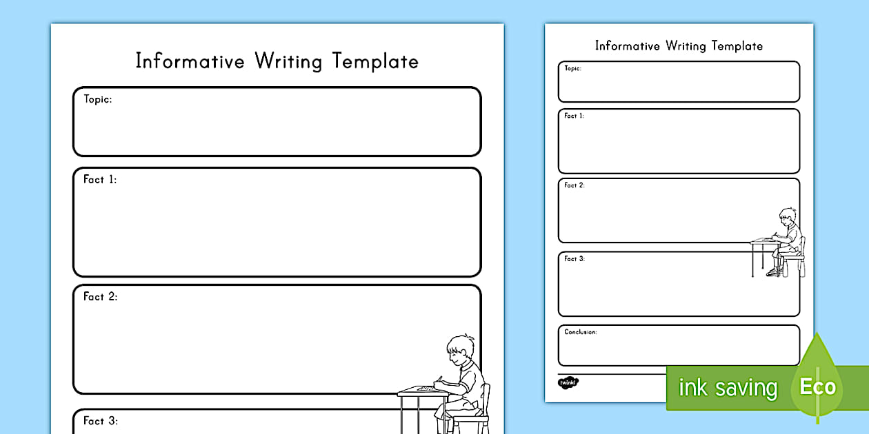 Informative Writing Template ELA Resource Twinkl USA