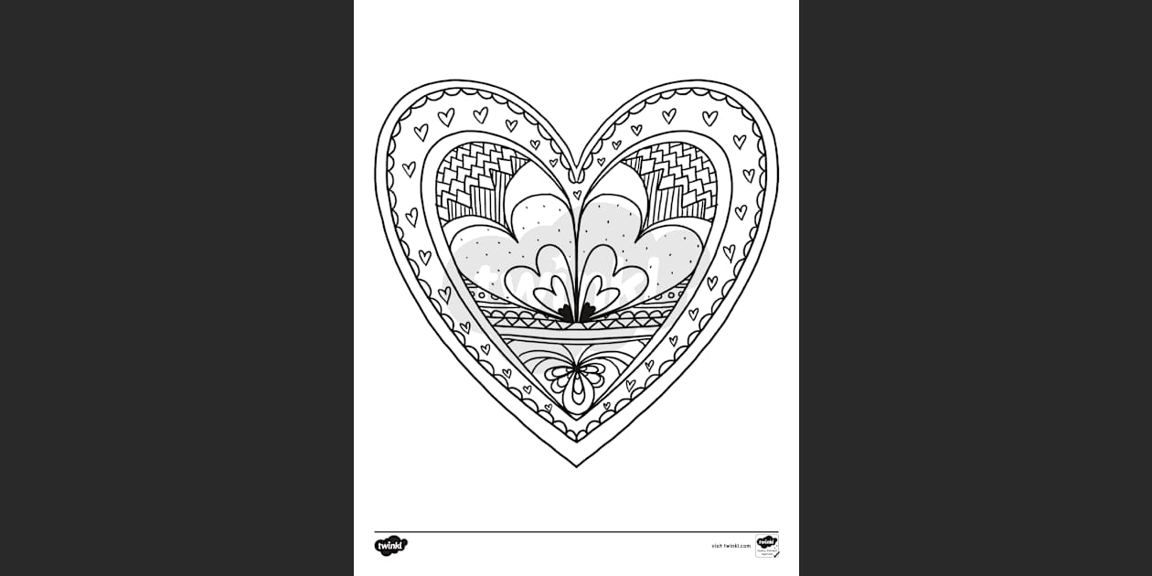 colouring hearts images