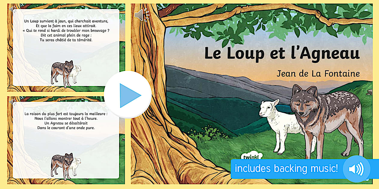 Le Loup et l'Agneau PowerPoint (Teacher-Made) - Twinkl
