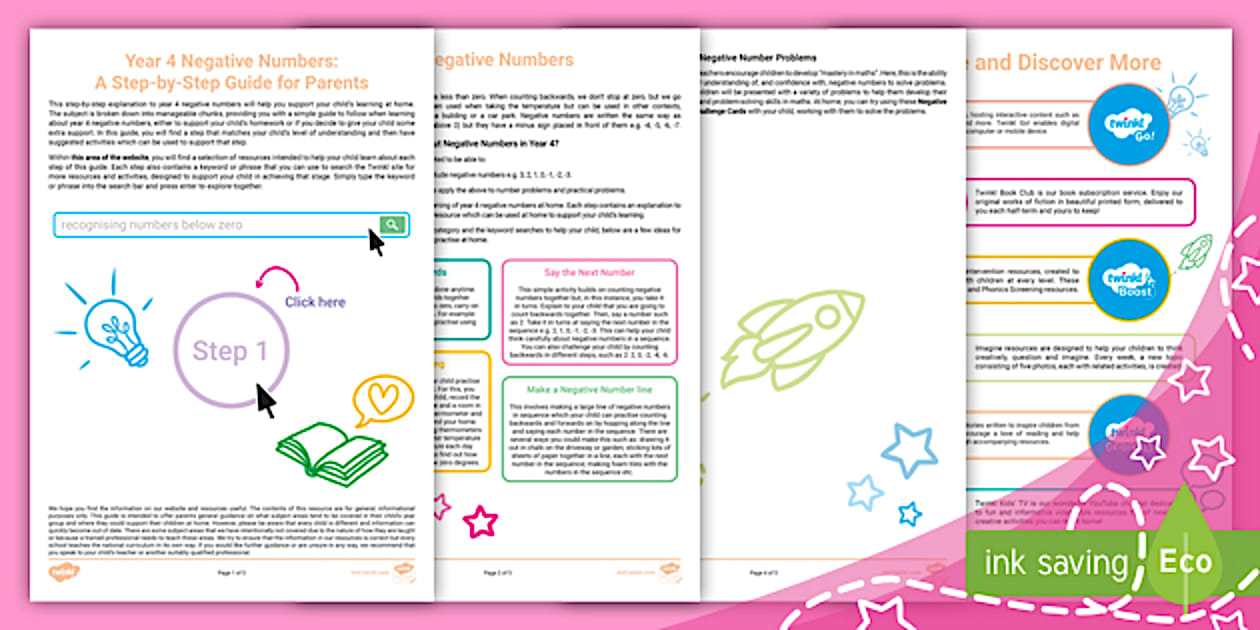 Negative Numbers Guide 👉 Year 4 Negative Numbers: A Step-by-Step Guide for Parents