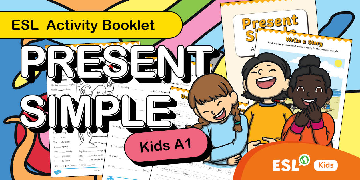ESL Simple Present Activity Booklet for Kids
