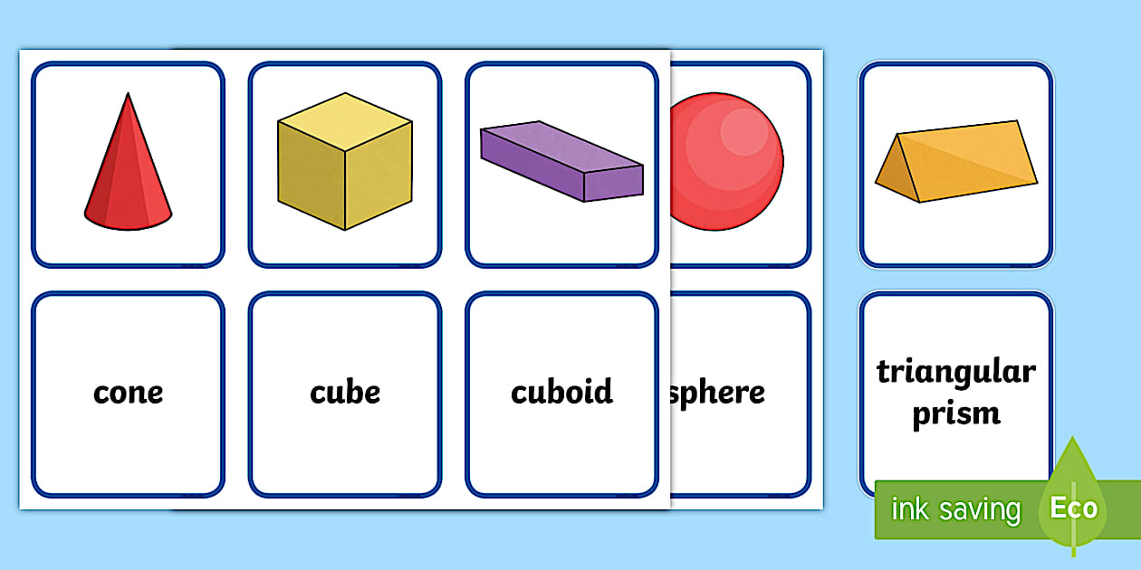 3D Object Matching Cards (teacher made) - Twinkl