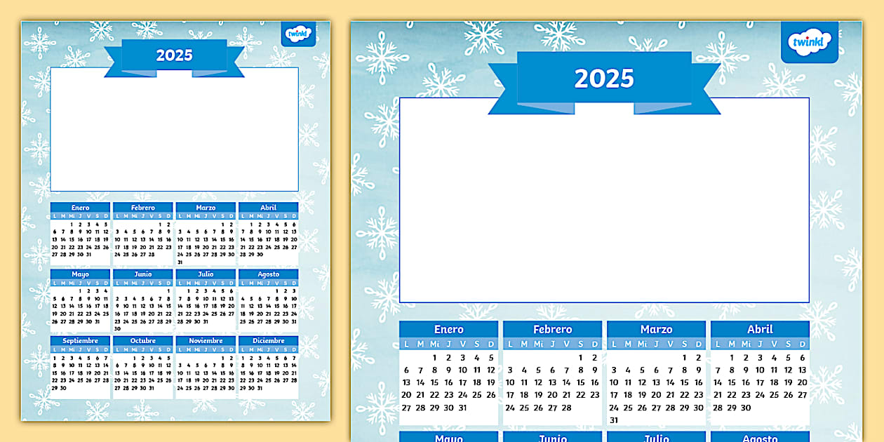 Calendario para decorar 2025 (teacher made) Twinkl