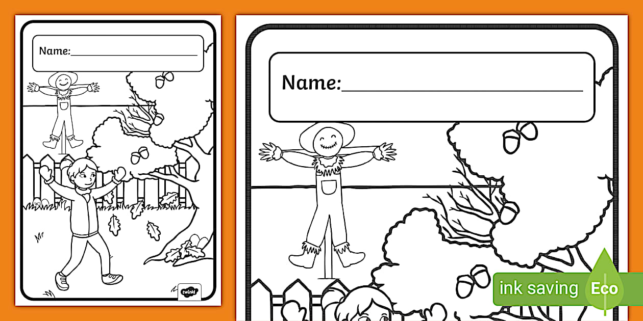 Autumn Colouring Book Cover | Twinkl | Stationery | KS1