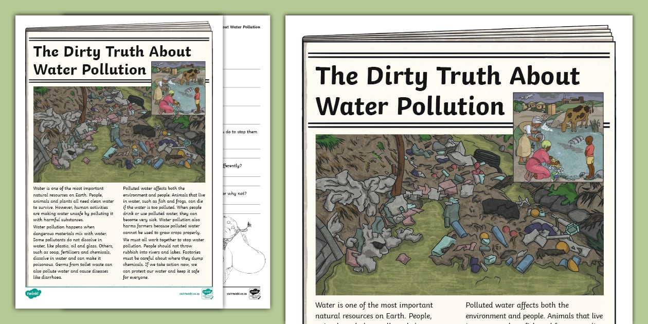 The Dirty Truth About Water Pollution (teacher made)