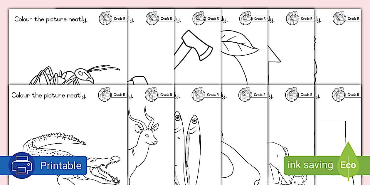 Grade R English -Phonics - Colouring Sheet: Letter A