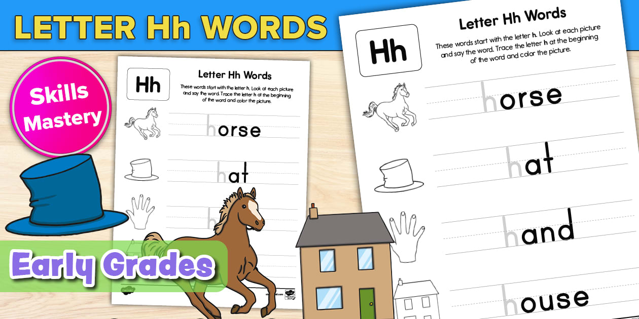 Letter Hh Words Letter Recognition Worksheet PKK Twinkl