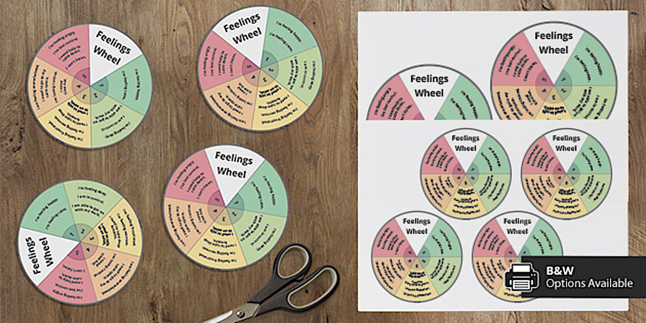 Feelings and Emotions Wheel | Beyond (teacher made) - Twinkl