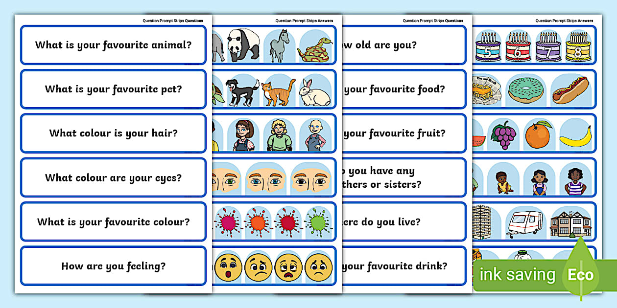 Question Prompt Strips (teacher made) - Twinkl
