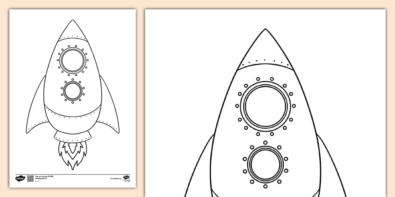 Printable Rocket Colouring Page | Colouring Sheets - Twinkl