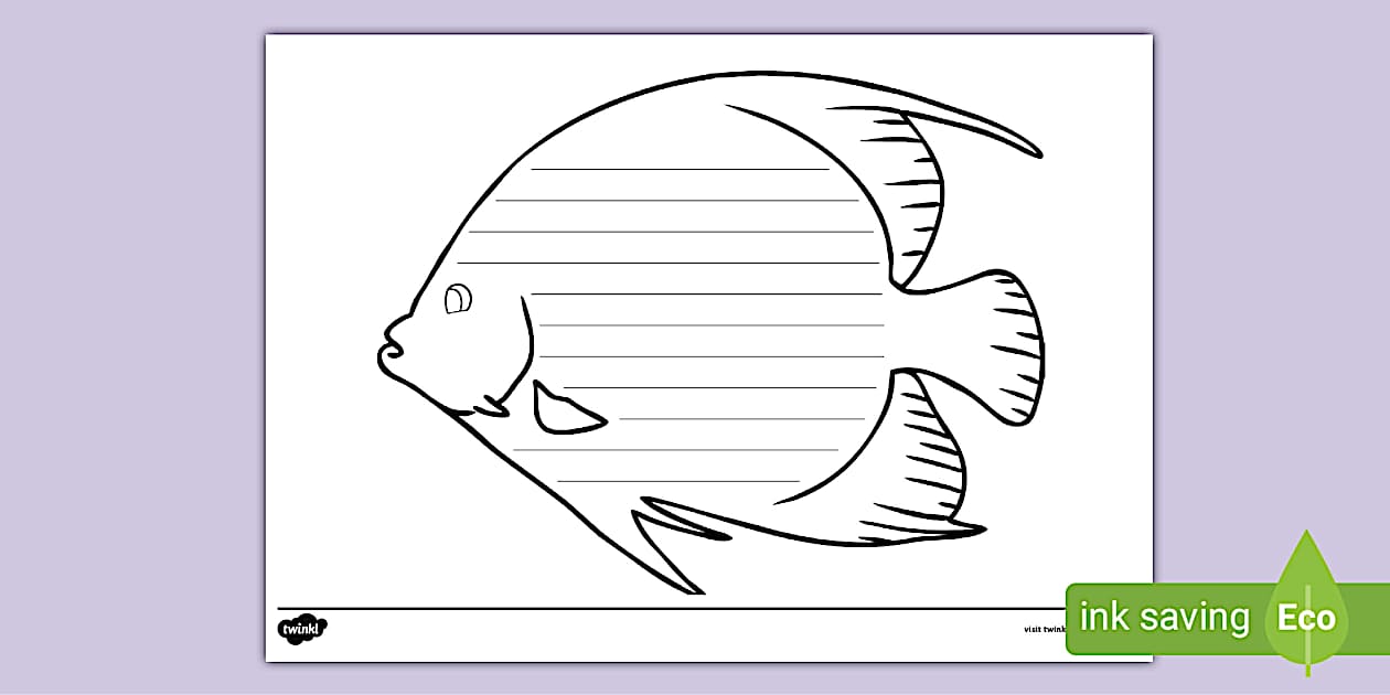 Angelfish Writing Template (teacher made) - Twinkl
