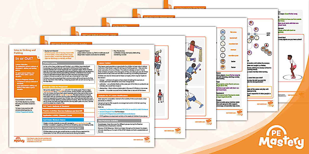 PE Mastery: LKS2 Striking and Fielding Lesson 6 - In or Out?