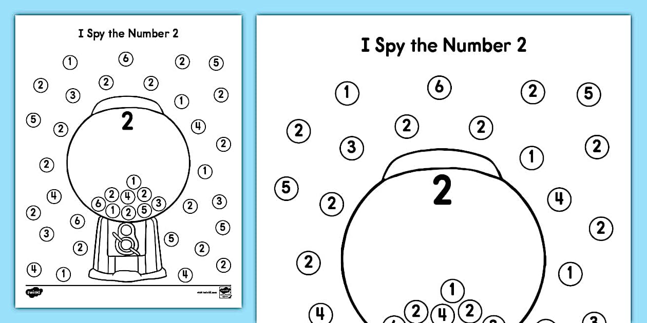 I Spy The Number 2 Worksheet Number Recognition Twinkl I spy the number 2 worksheet number recognition twinkl