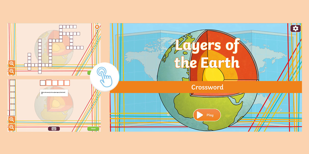 Layers of the Earth Interactive Crossword (teacher made)