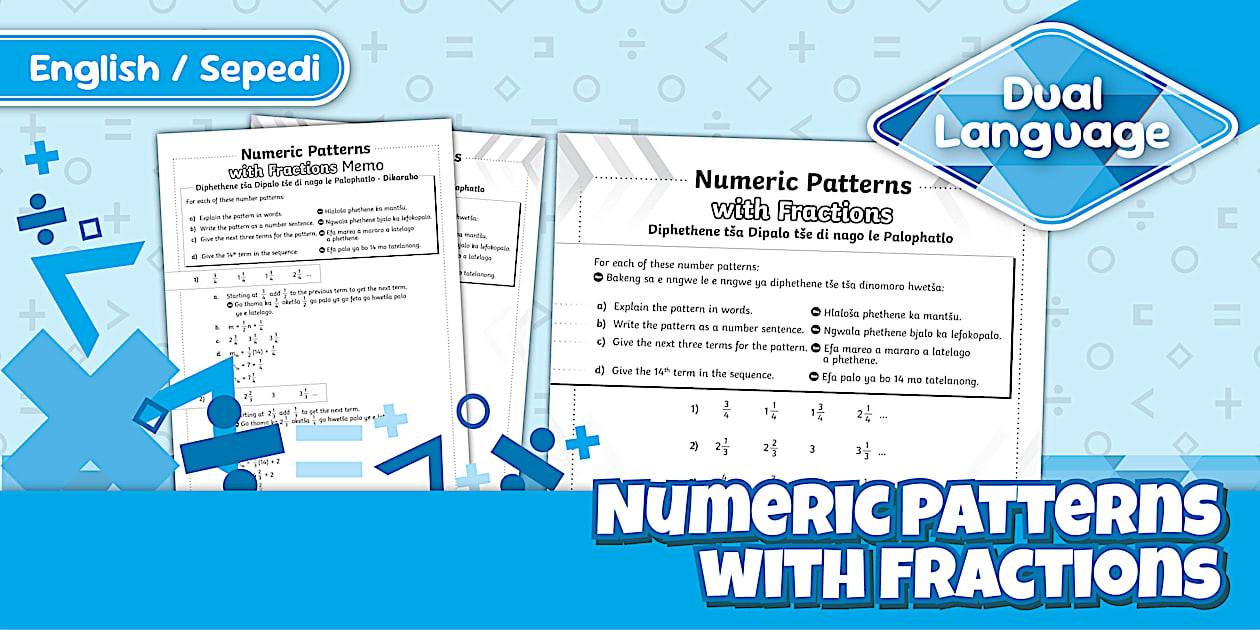 Grade 7 Maths - Numeric Patterns with Fractions Nso/Eng CAPS