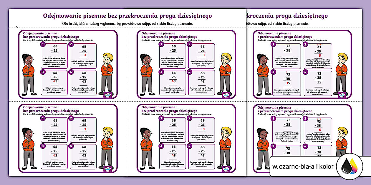 Odejmowanie Pisemne Zasady Wklejki Do Zeszytu odejmowanie-pisemne-zasady-wklejki-do-zeszytu