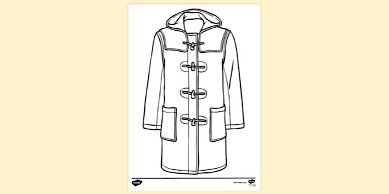 Winter Coat Colouring Sheet Colouring Sheets Twinkl