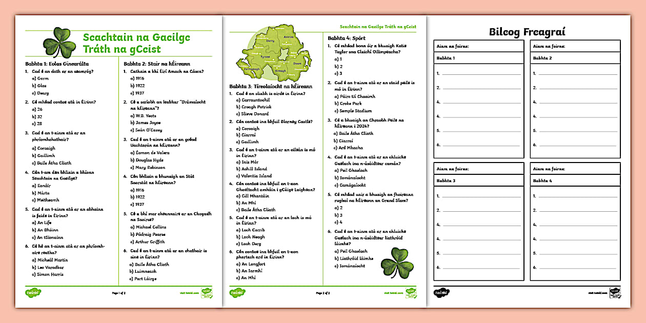 Seachtain na Gaeilge Tráth na gCeist 2025 - Twinkl