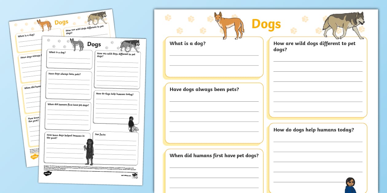 Dogs Fact File Template,Domesticated Dogs,History of Dogs