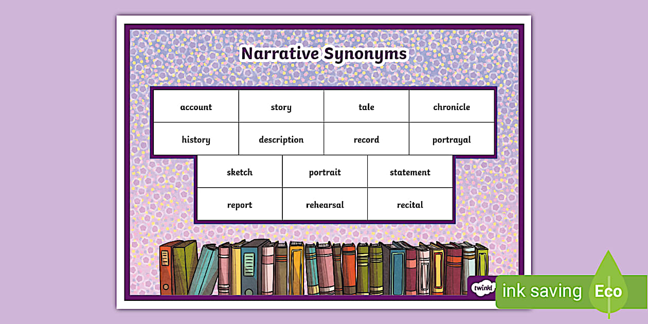 Narrative Synonyms Word Mat (teacher made) Twinkl