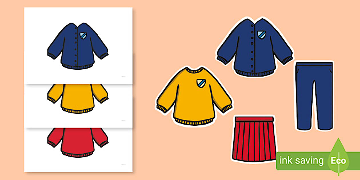 Back To School Clothes Display Cut-Outs - Primary - Twinkl