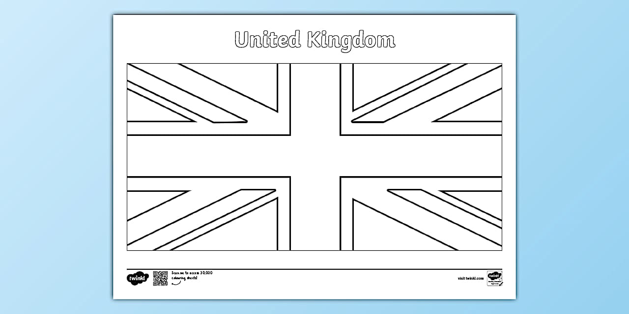 👉 Union Jack flag template | Activities | Twinkl - Twinkl