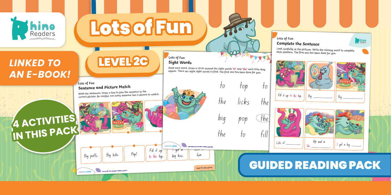 Level 2c Lots of Fun Guided Reading Pack
