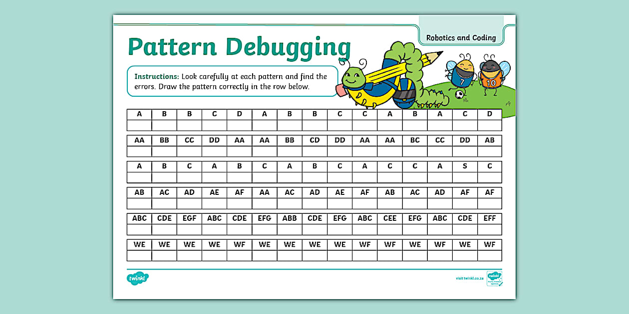 Grade 3 Robotics and Coding Pattern Pattern Debugging