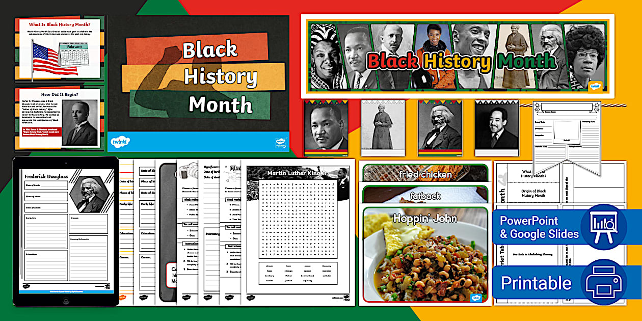Black History Month Printable Worksheets Twinkl USA