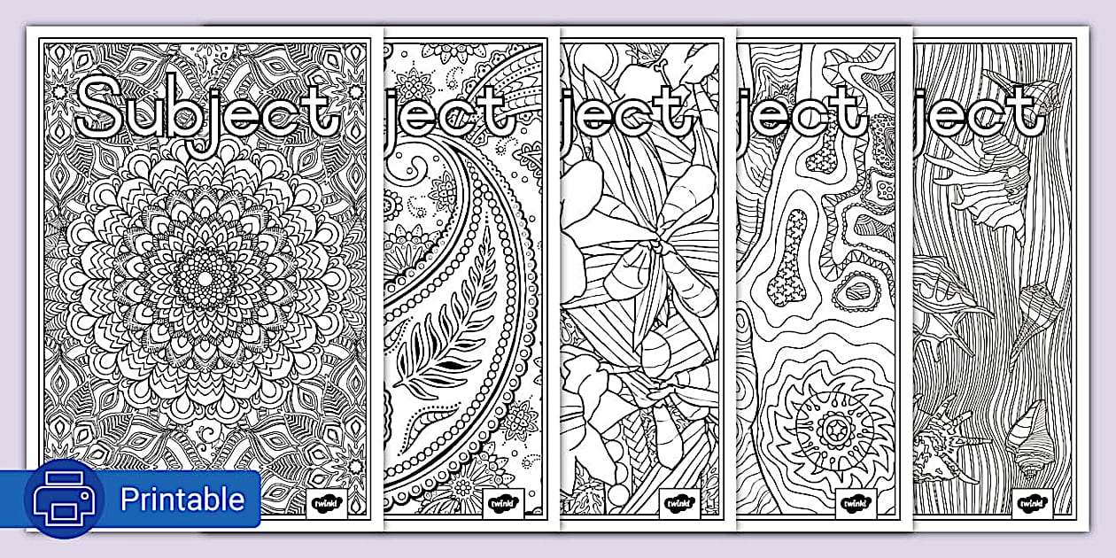 Foundation Phase Life Skills - Mindfulness Book Covers - Colouring Pages