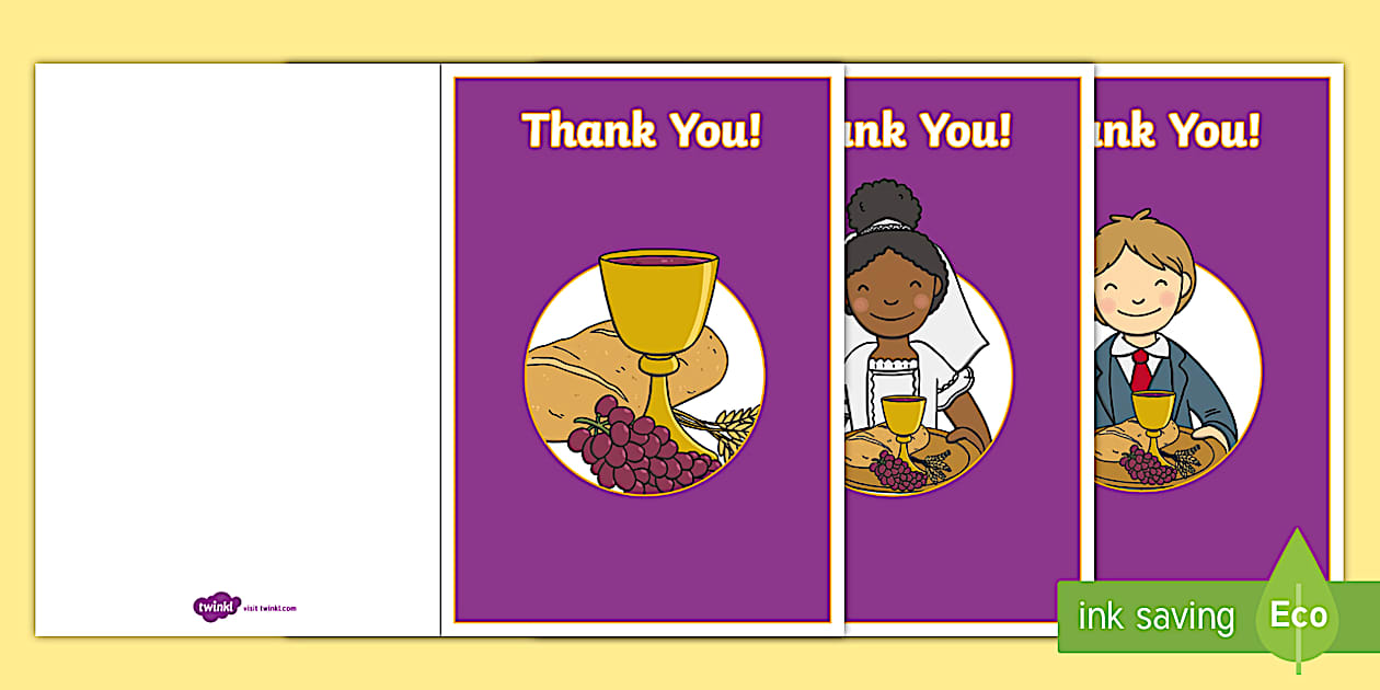 Editable First Holy Communion Thank You Cards (teacher made)