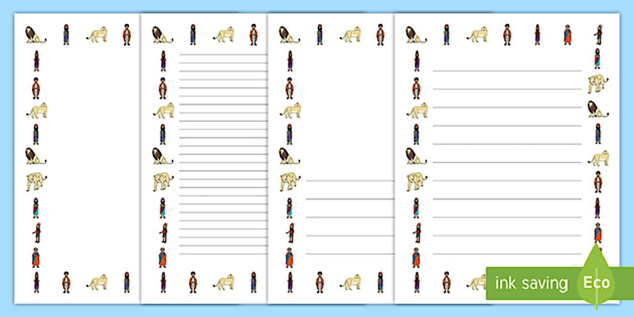 Old Testament: Daniel and the Lion's Den Page Borders