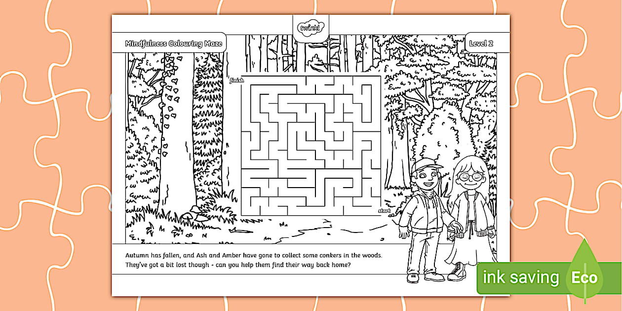 Autumn Mindfulness Colouring Maze – L2 (teacher made)