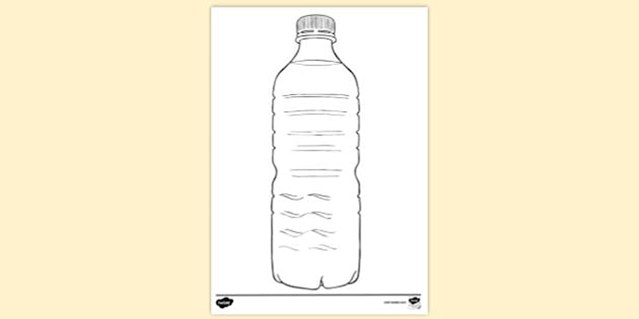 Bottle of Water Colouring Sheet | Colouring Sheets - Twinkl